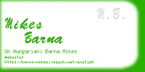 mikes barna business card
